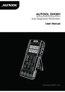 AUTOOL DM301 user manual cover