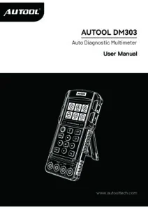 AUTOOL DM303 user manual cover