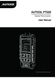 AUTOOL PT520 user manual cover