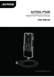 AUTOOL PT630 user manual cover