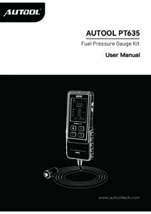 AUTOOL PT635 user manual cover