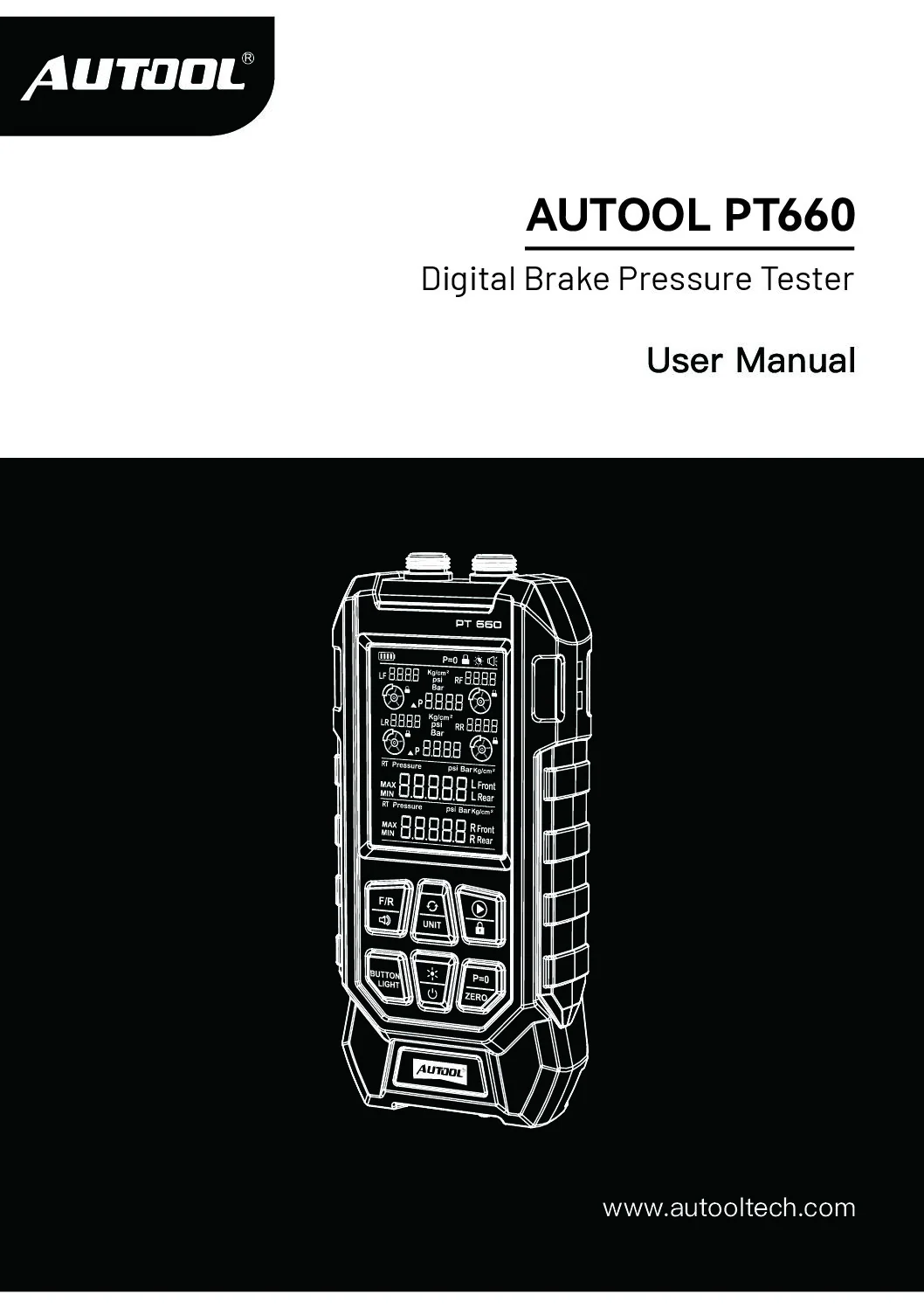 AUTOOL หน้าปกคู่มือผู้ใช้ PT660