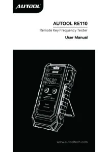 AUTOOL RE110 user manual cover