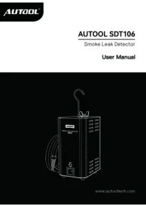 AUTOOL SDT106 user manual cover