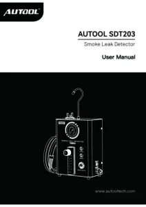 AUTOOL SDT203 user manual cover