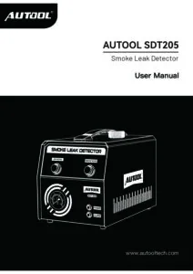 AUTOOL SDT205 user manual cover