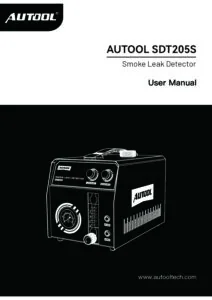 AUTOOL SDT205S user manual cover