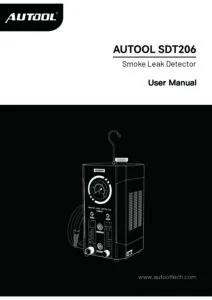 AUTOOL SDT206 user manual cover