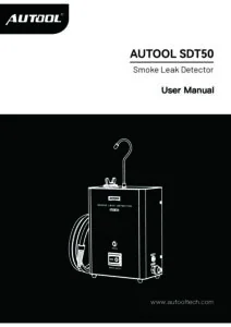 AUTOOL SDT50 user manual cover