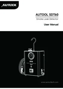 AUTOOL SDT60 user manual cover