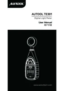 AUTOOL TE301 user manual cover
