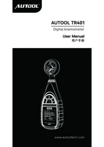 AUTOOL TR401 user manual cover