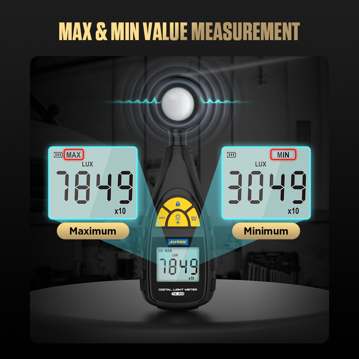 AUTOOL TE301 Max and Min value measurement feature