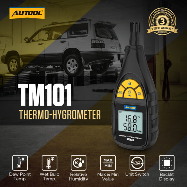 AUTOOL TM101 Thermo-Hvgrometer Temperature and Humidity Sensor
