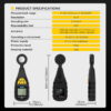 AUTOOL TE301 Digital Illuminance Meter Measuring