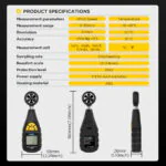 AUTOOL TR401 Digital Anemometer Handheld Wind