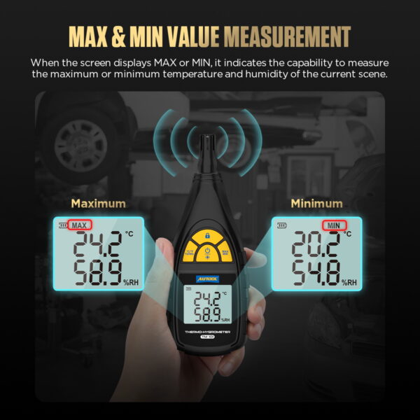 AUTOOL TM101 Thermo-Hvgrometer Temperature and Humidity Sensor