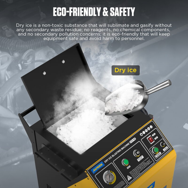 Dry ice blasting environmental cleaning example