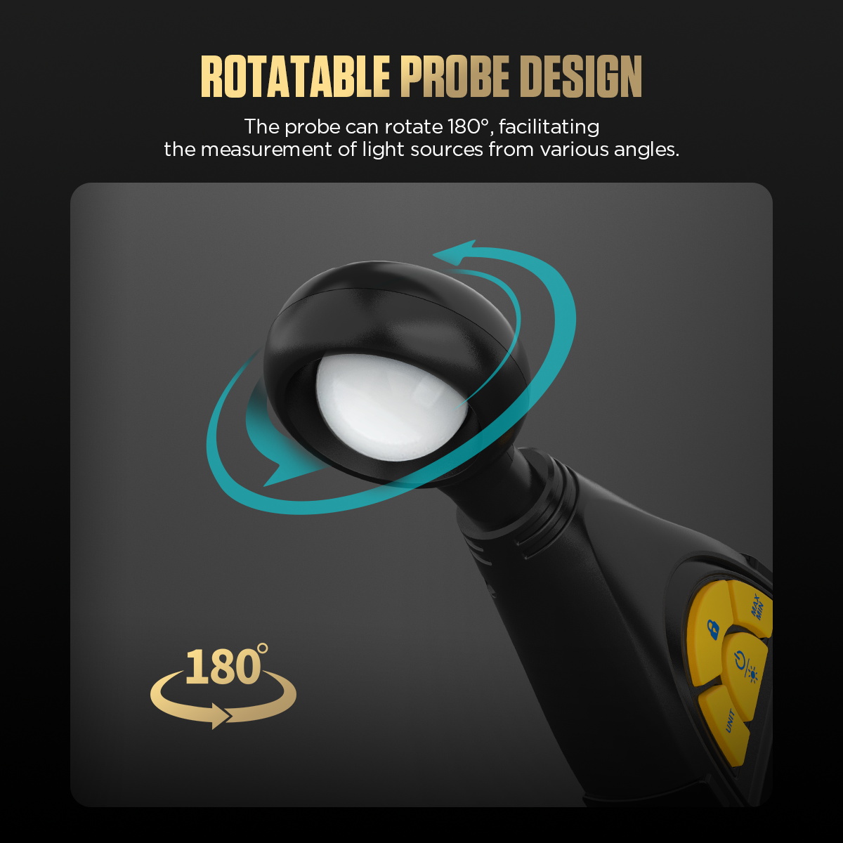 AUTOOL TE301 rotatable probe design with 180 degree adjustment