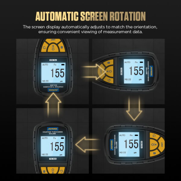 AUTOOL TG501 Coating Thickness Gauge Accurately Measures 0-2000μm