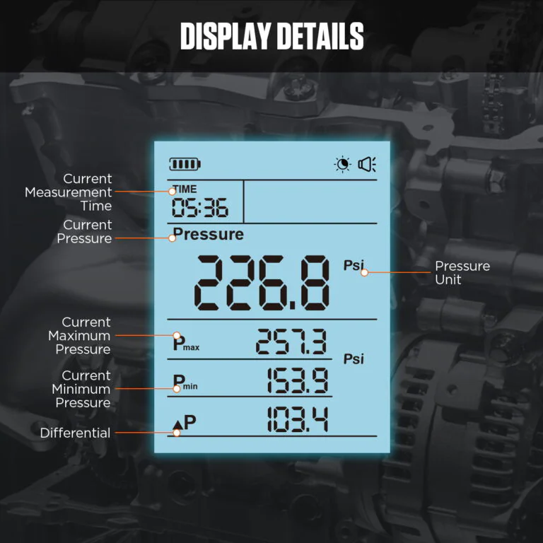 AUTOOL PT640 Digital GDI Fuel Pressure Tester