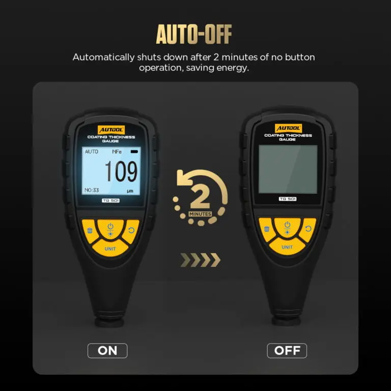 AUTOOL TG501 Coating Thickness Gauge Accurately Measures 0-2000μm
