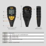 AUTOOL TG501 Coating Thickness Gauge Accurately Measures 0-2000μm