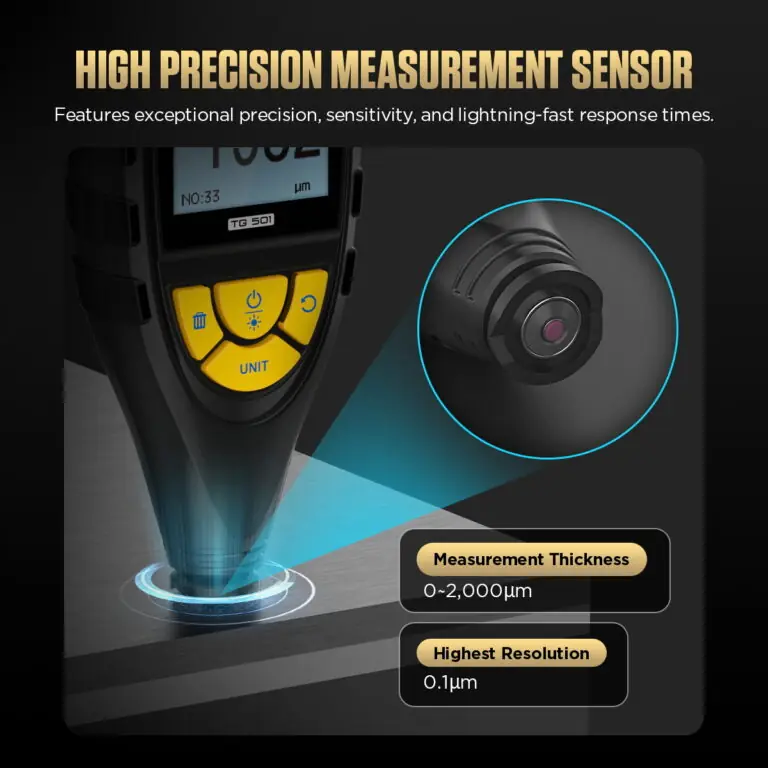 AUTOOL TG501 Coating Thickness Gauge Accurately Measures 0-2000μm