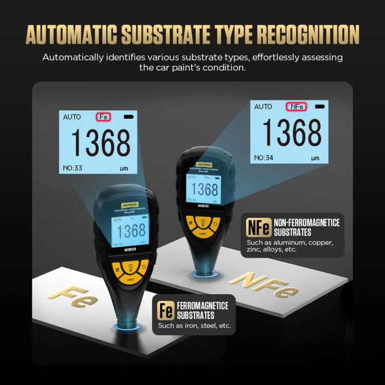 AUTOOL TG501 Coating Thickness Gauge Accurately Measures 0-2000μm