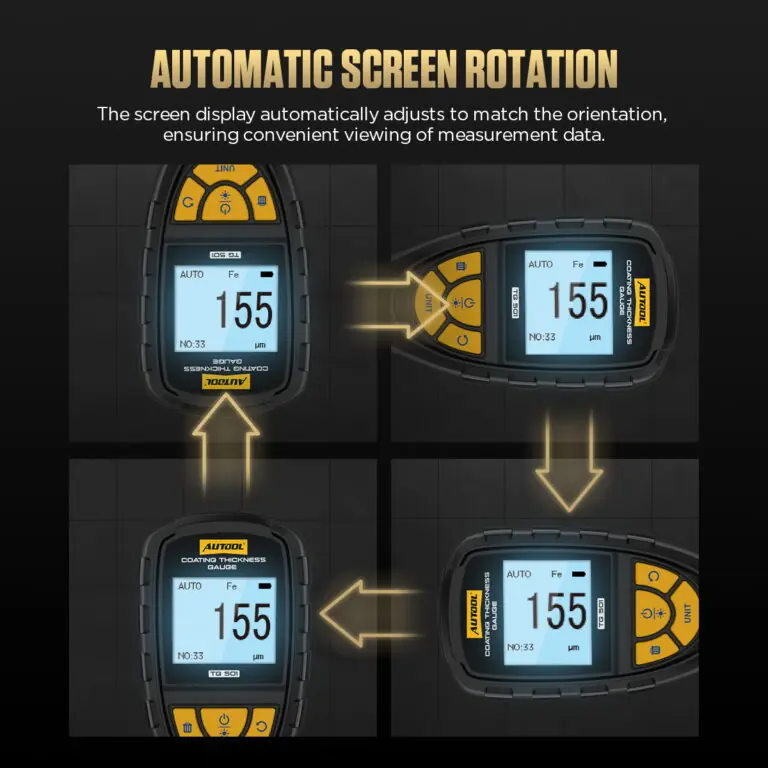 AUTOOL TG501 Coating Thickness Gauge Accurately Measures 0-2000μm
