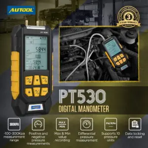 AUTOOL Differential Pressure Gauge