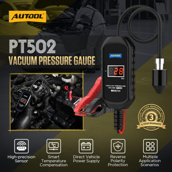 AUTOOL PT502 Vaccum Pressure Gauge