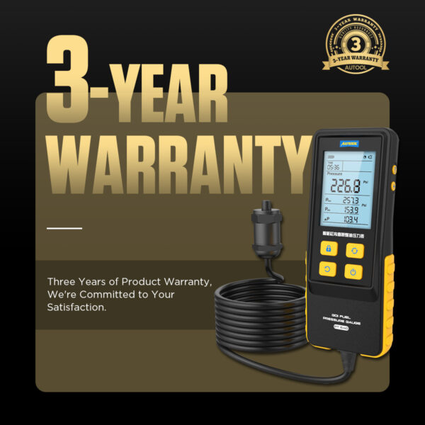 AUTOOL PT640 GDI Fuel Pressure Gauge 0-360Bar Digital Measurement Pressure Gauge