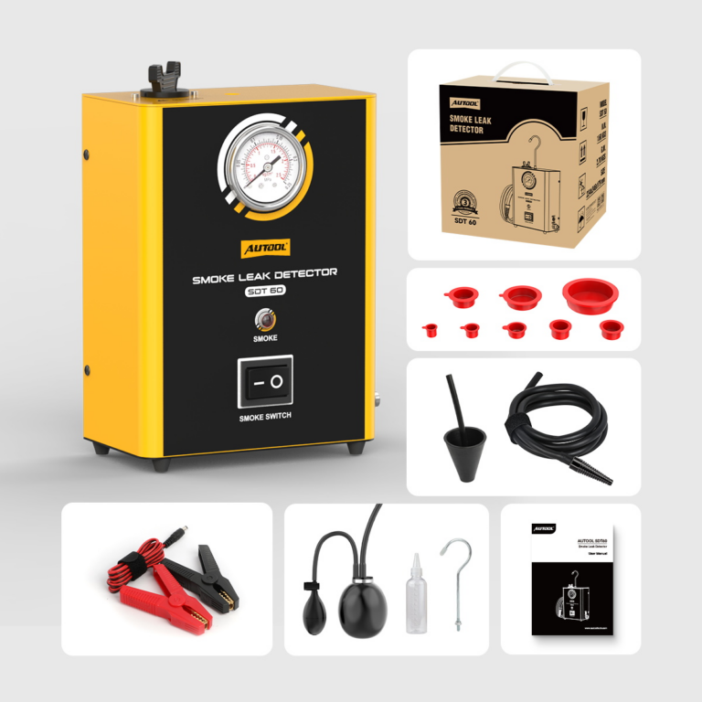 AUTOOL SDT60 Automotive Smoke Machine Leak Detector with Pressure Gauge