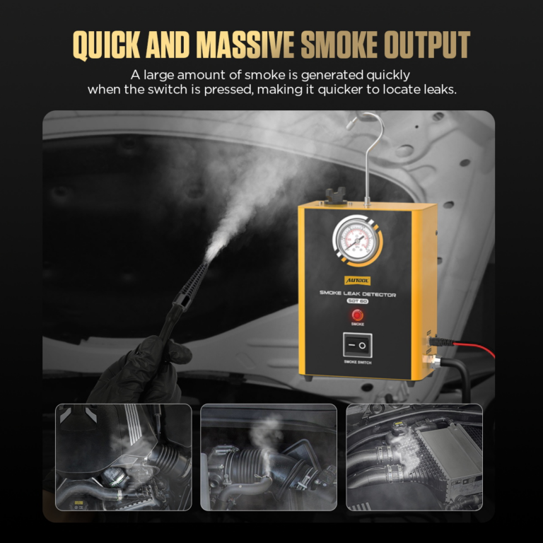 AUTOOL SDT60 Automotive Smoke Machine Leak Detector with Pressure Gauge