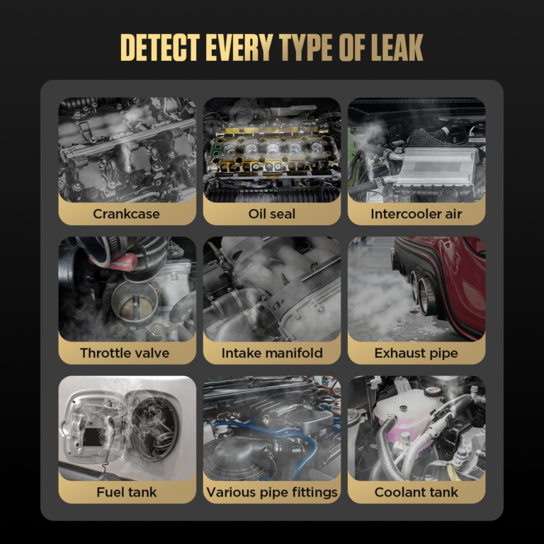 AUTOOL SDT60 Automotive Smoke Machine Leak Detector with Pressure Gauge