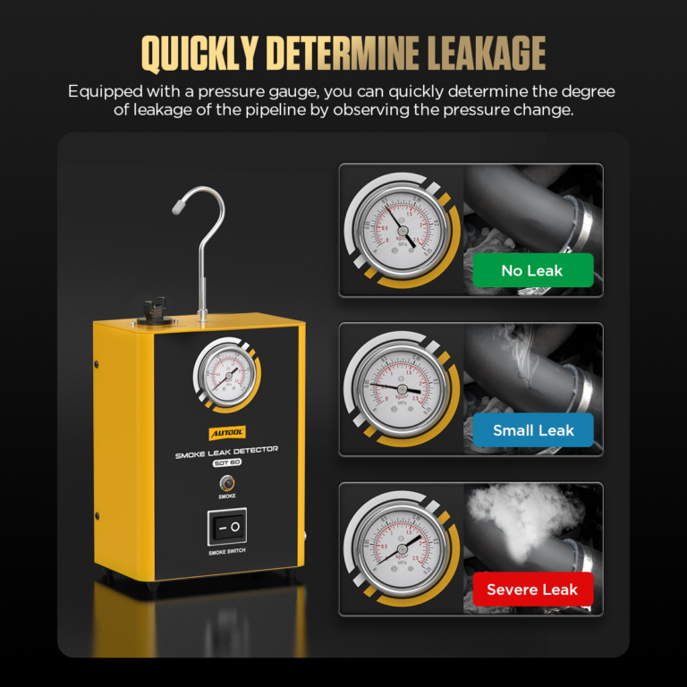 AUTOOL SDT60 Automotive Smoke Machine Leak Detector with Pressure Gauge