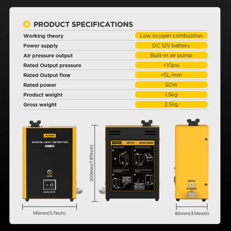 AUTOOL SDT50 Smoke Machine Leak Detector