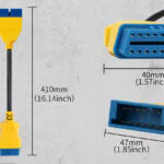 AUTOOL GM 12-Pin to 16-Pin 41cm OBD2 Adapter Cable