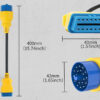 AUTOOL 40CM OBD2 Extension Cable Connector 20pin to 16pin OBD2 Adapter