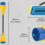 AUTOOL BMW 20-Pin to 16-Pin 40cm OBD2 Adapter Cable