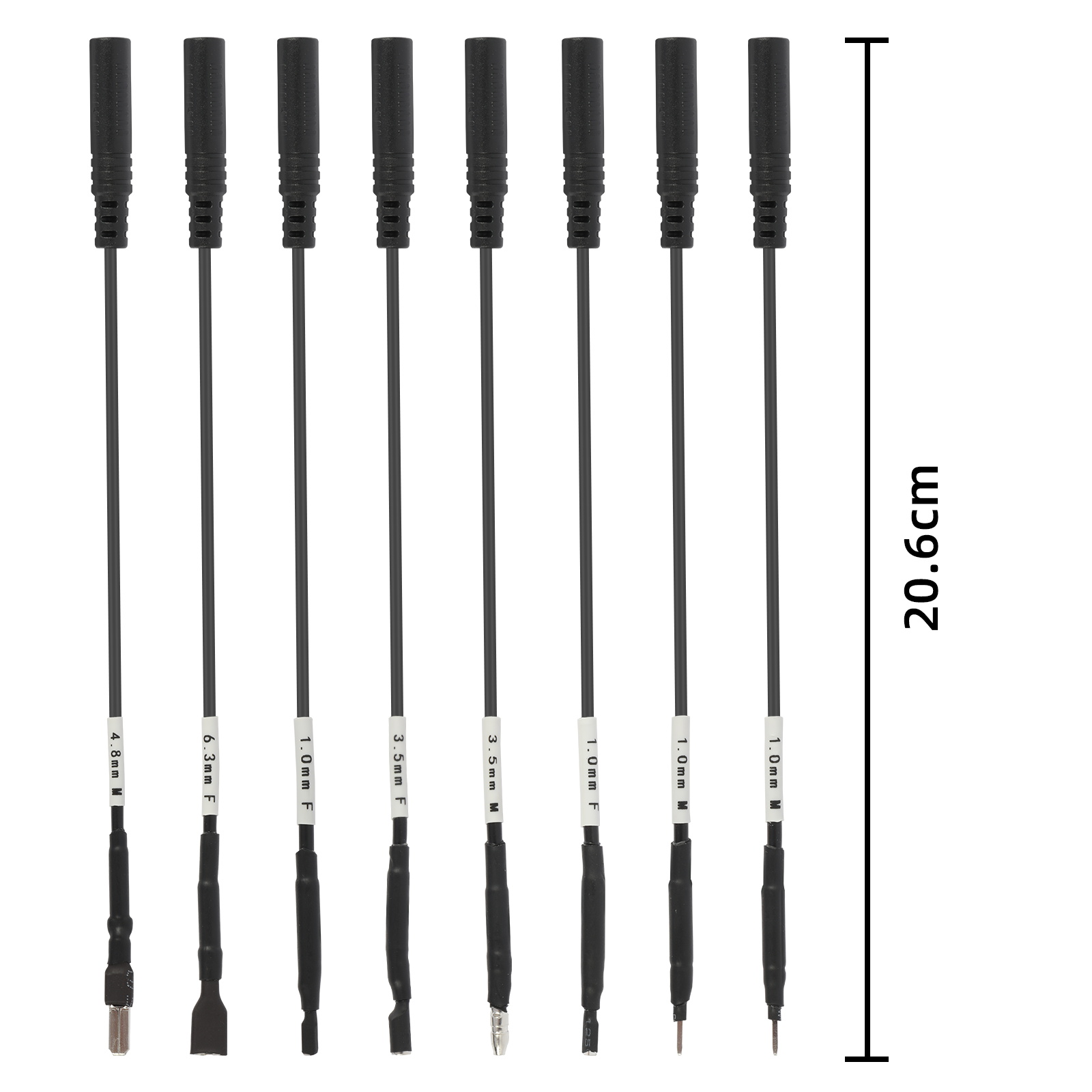 AUTOOL 48PCS test lead set black terminal jumper wires 20.6cm