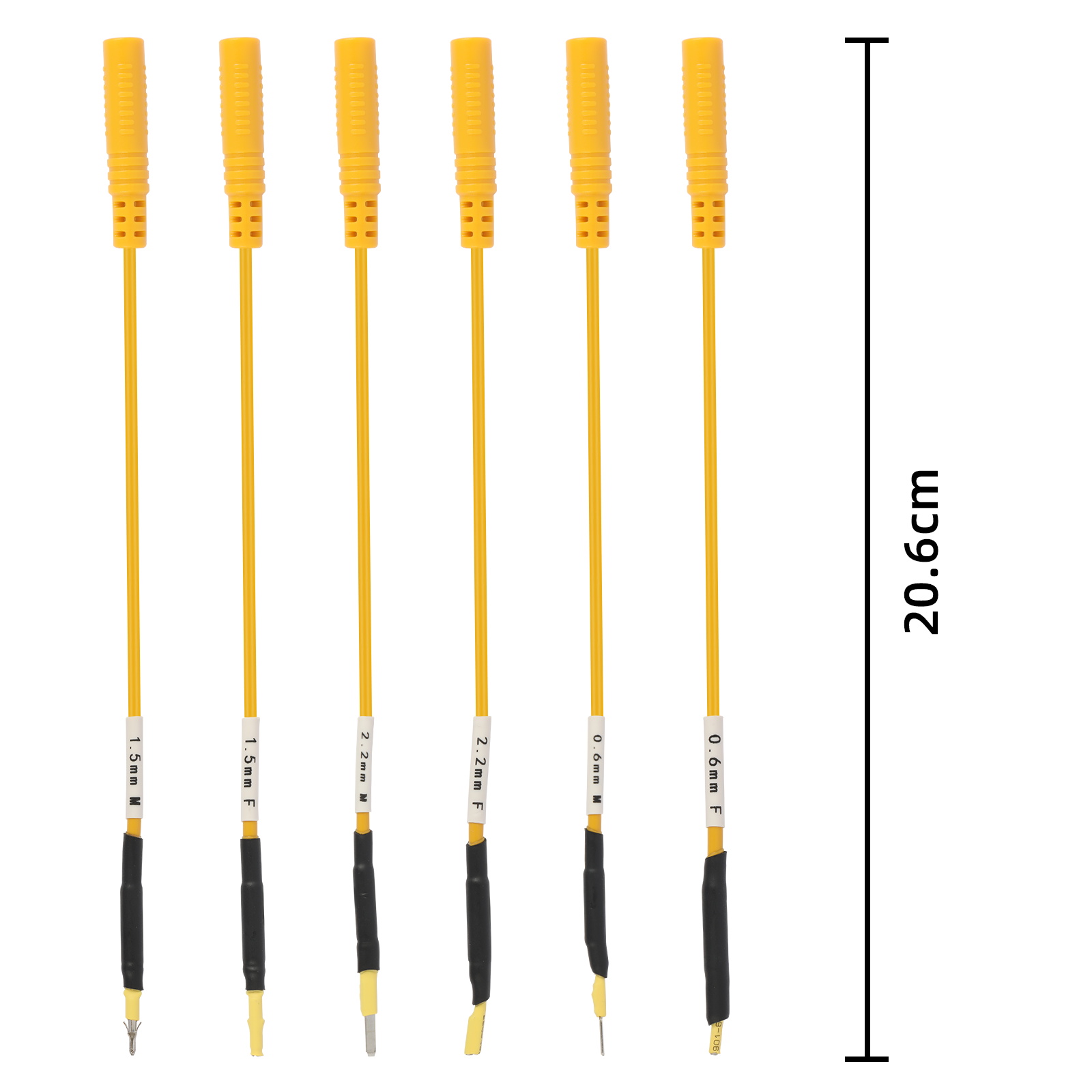 AUTOOL 48PCS test lead set yellow terminal jumper wires 20.6cm