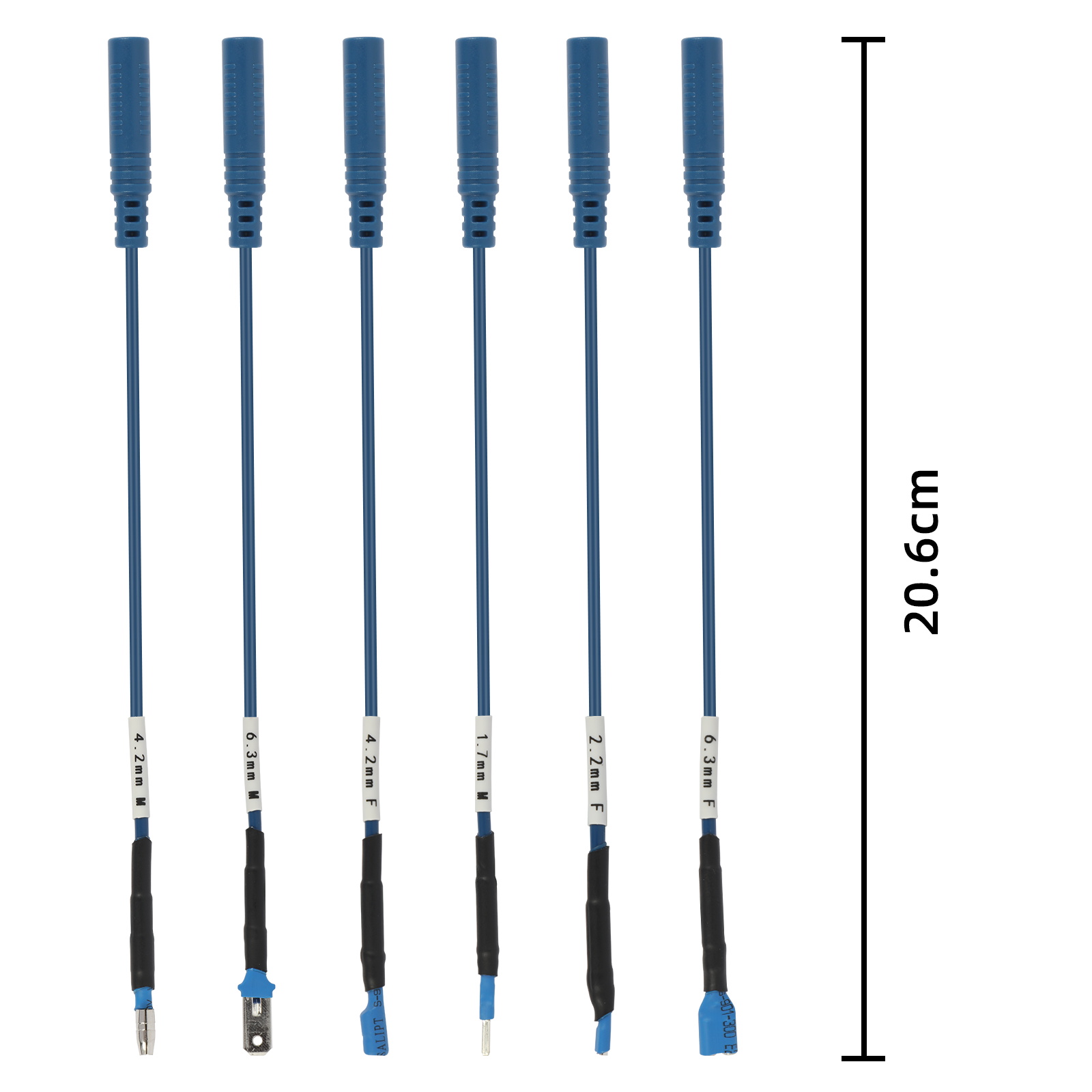 AUTOOL 48PCS test lead set blue terminal jumper wires 20.6cm