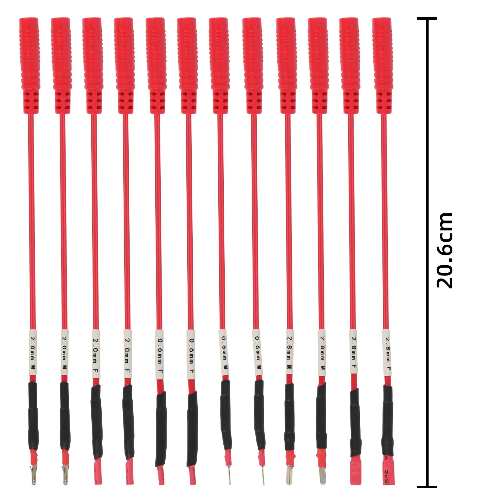 AUTOOL 68PCS red jumper wires 20.6 cm with multiple terminal sizes