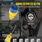 AUTOOL BMW 20-Pin to 16-Pin 40cm OBD2 Adapter Cable