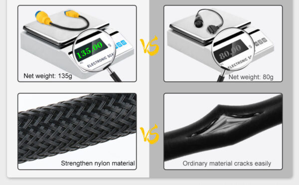 AUTOOL 42 CM Car OBD2 Reinforced Nylon Extension Cord 38PIN TO 16PIN Male to Female Cable for Benz