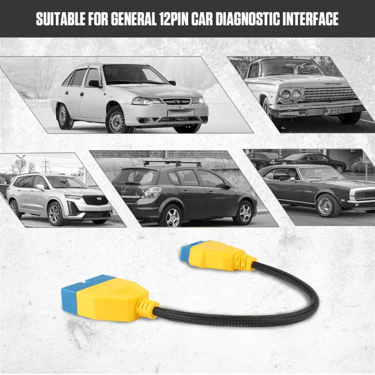 AUTOOL 41CM OBD2 Extension Cable Connector for GM 12 pin to 16pin OBD2 Adapter