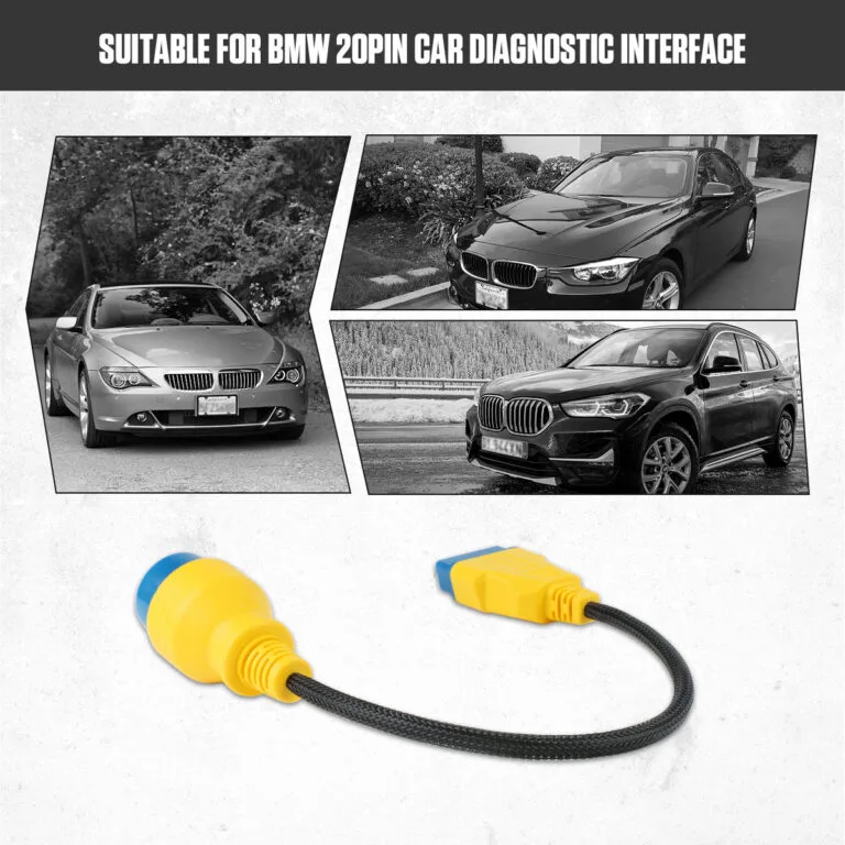 AUTOOL BMW 20-Pin to 16-Pin 40cm OBD2 Adapter Cable