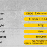 AUTOOL 41CM OBD2 Extension Cable Connector for GM 12 pin to 16pin OBD2 Adapter